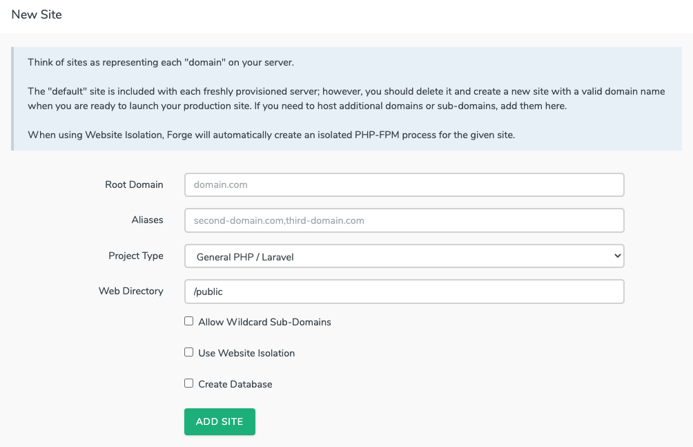 create a site