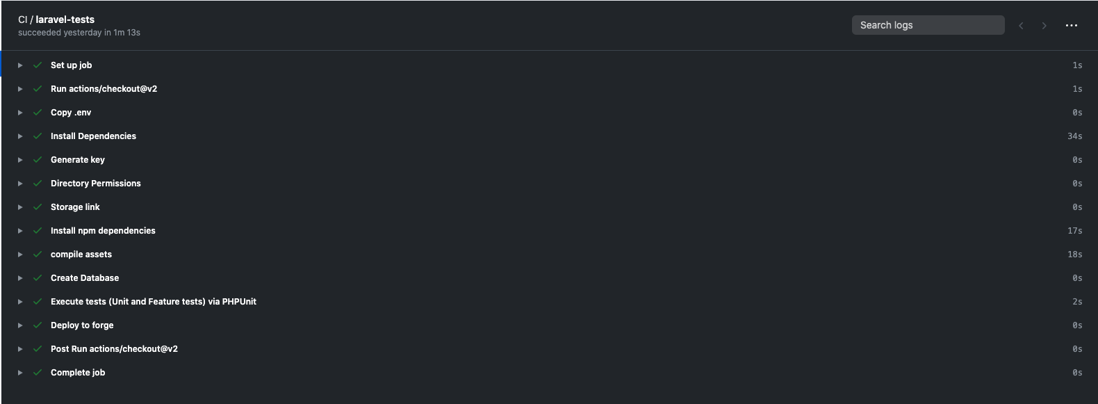 github action workflow run