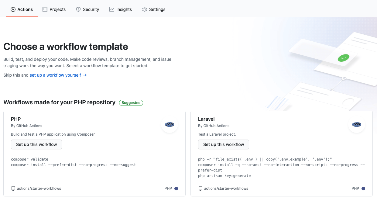 github actions workflow