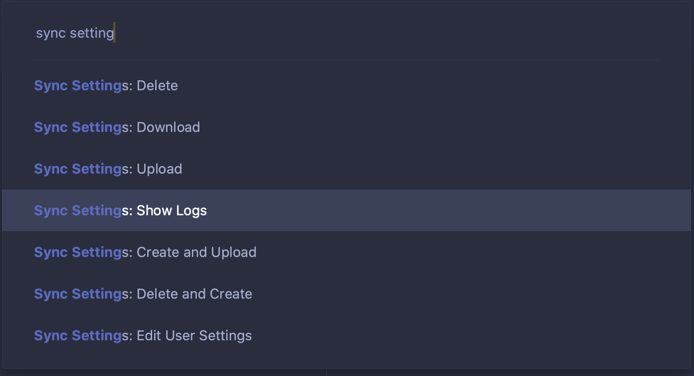 sublime sync settings options